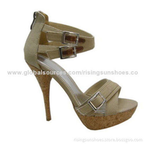 Trendy Women's Sandals in Canvas Upper, OEM Orders are Welcome
